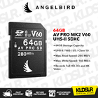 Angelbird 64GB AV Pro MK2 V60 UHS-II SDXC Memory Card